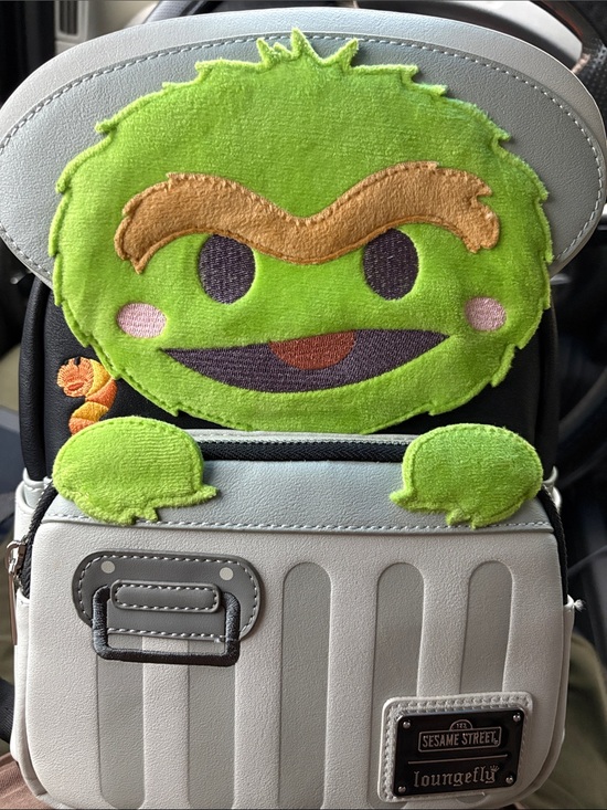 Loungefly Handbags - Loungefly x Sesame Street Oscar the Grouch Plush Backpack Purse - Green
